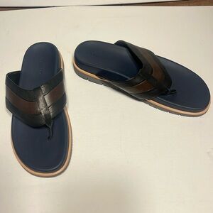 Men’s Donald J Pliner Bryce NEW Leather Slip On Thong Slides Sandals Shoes 12